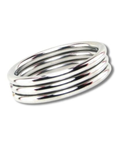 ANILLO TRIPLE PARA PENE EN ACERO INOXIDABLE