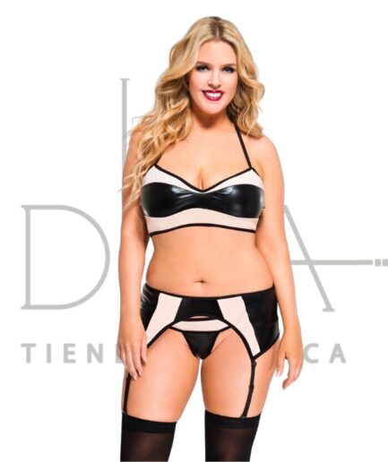 CONJUNTO CON LIGUERO PLUS SIZE