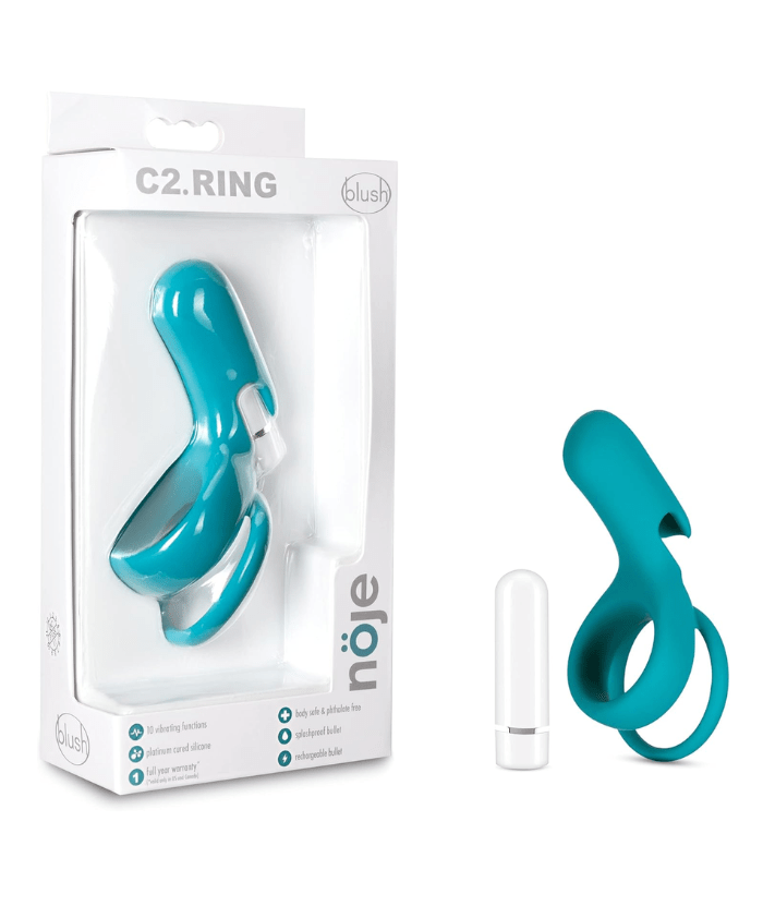 Noje C2 Ring – Anillo Vibrador para Parejas | Estimulador de Silicona con Bala Recargable