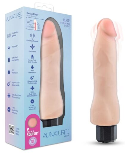 DILDO VIBRADOR SENSA PIEL RECARGABLE