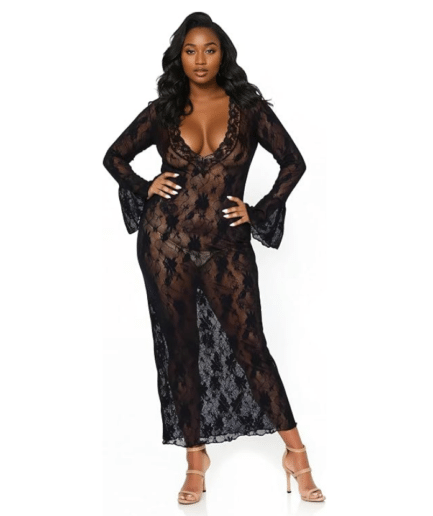 NEGLIGÉ DE ENCAJE PLUS SIZE LEG AVENUE